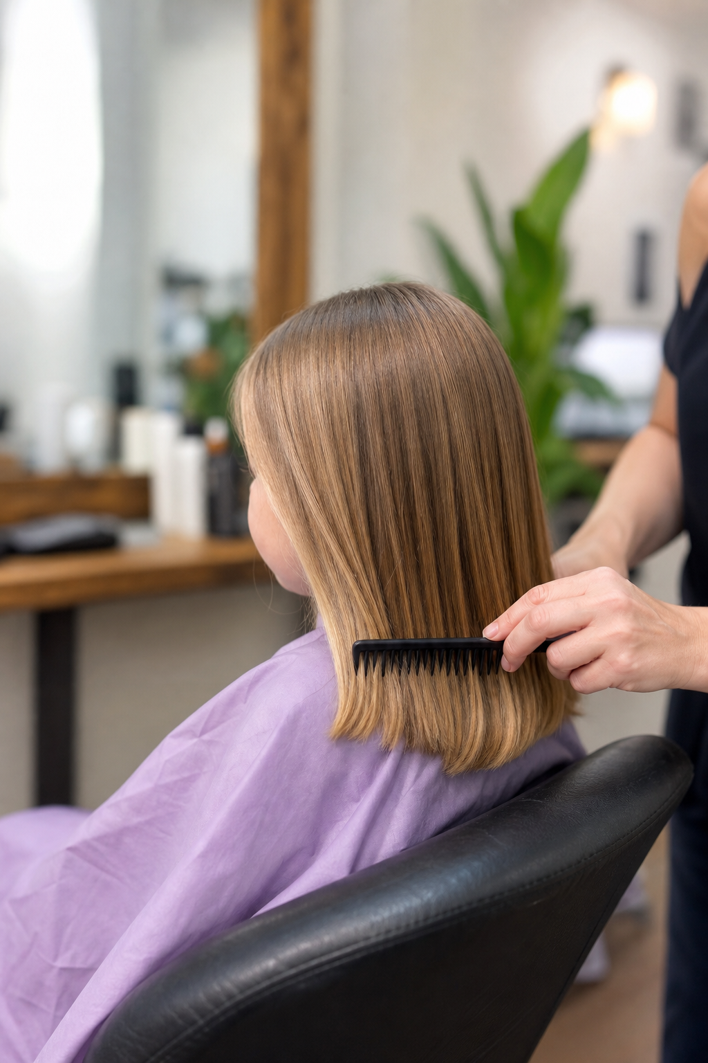 Girls haircut service at Hair Code family salon in Highlands Ranch