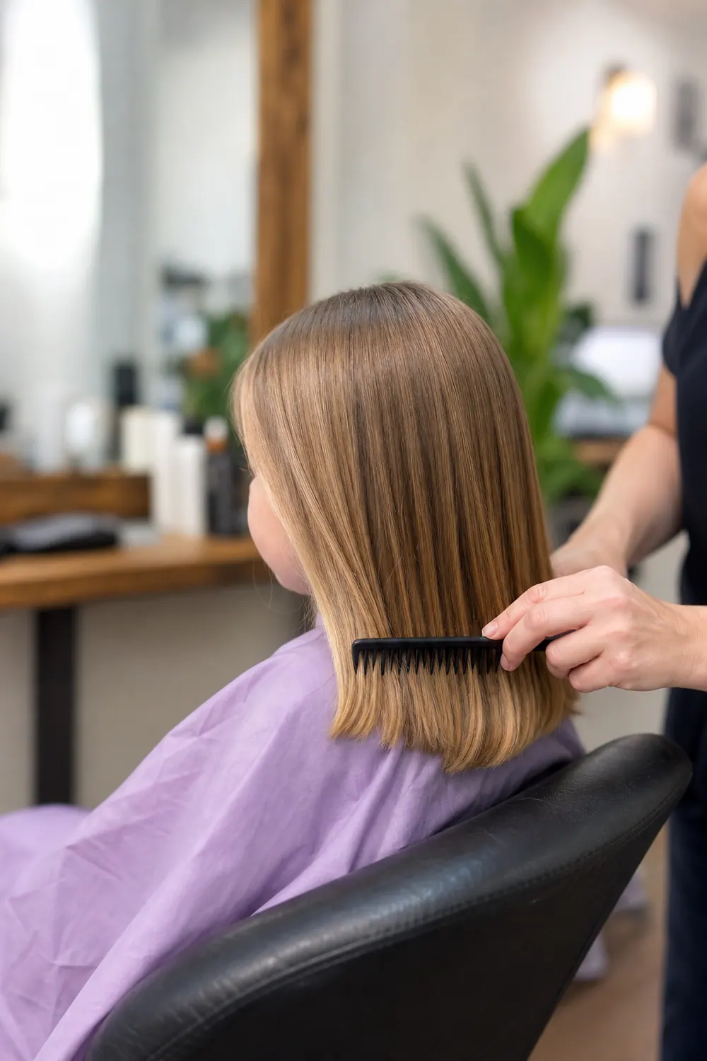 Girls haircut service at Hair Code family salon in Highlands Ranch