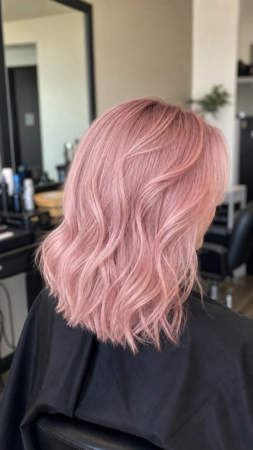 Light pink hair color result at Hair Code salon in Highlands Ranch