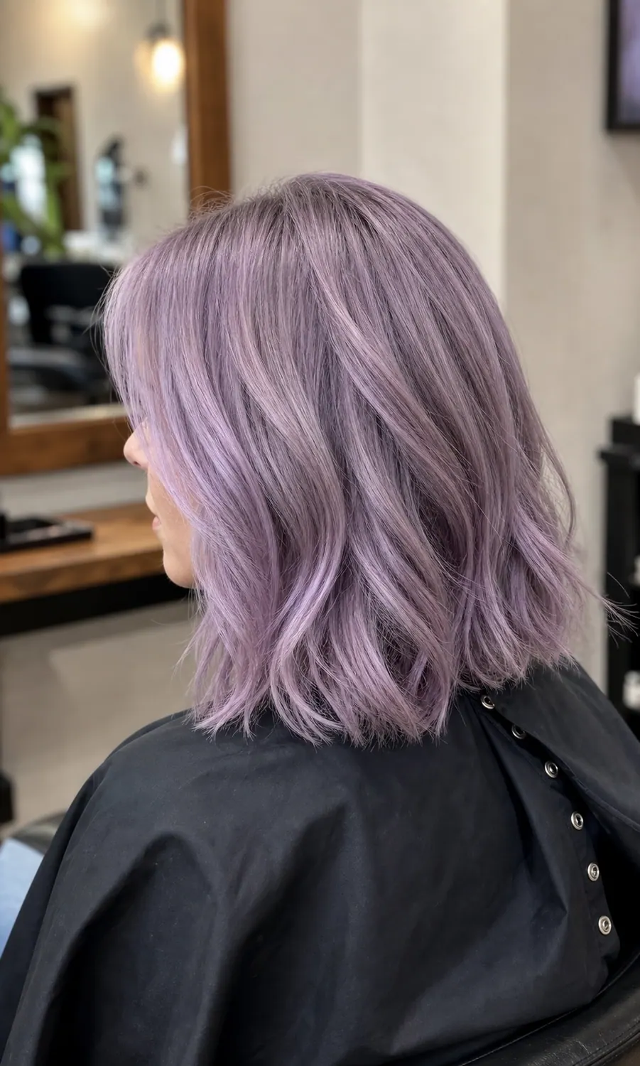 Light purple hair color result at Hair Code salon in Highlands Ranch