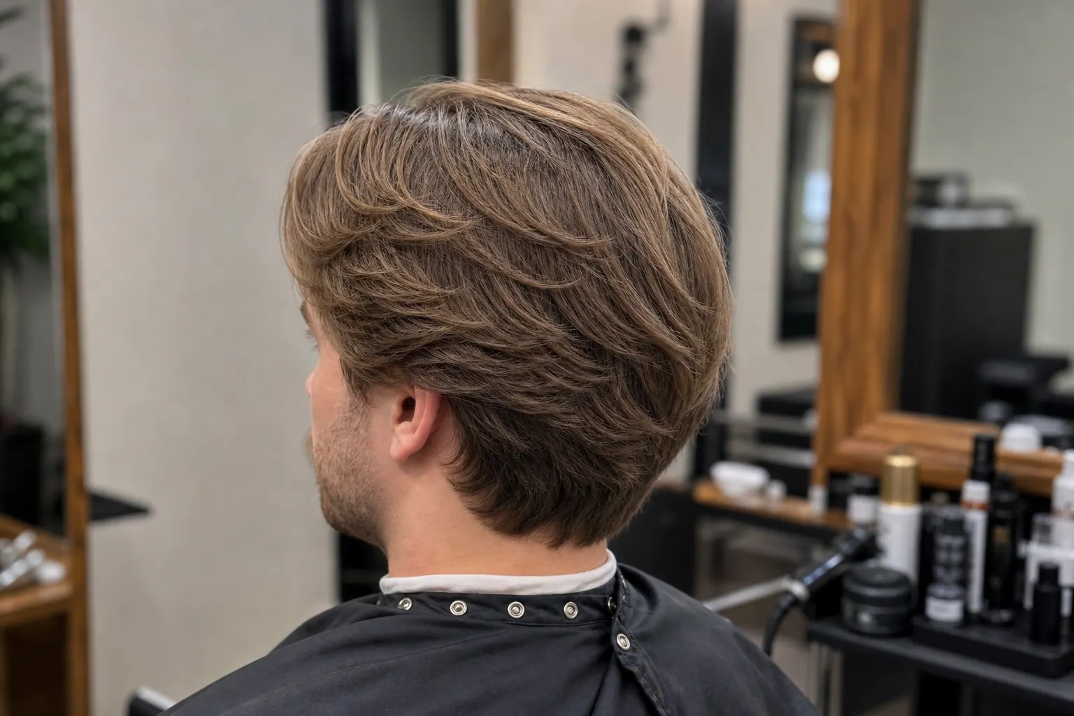 Men's medium flow haircut result at Hair Code salon in Highlands Ranch