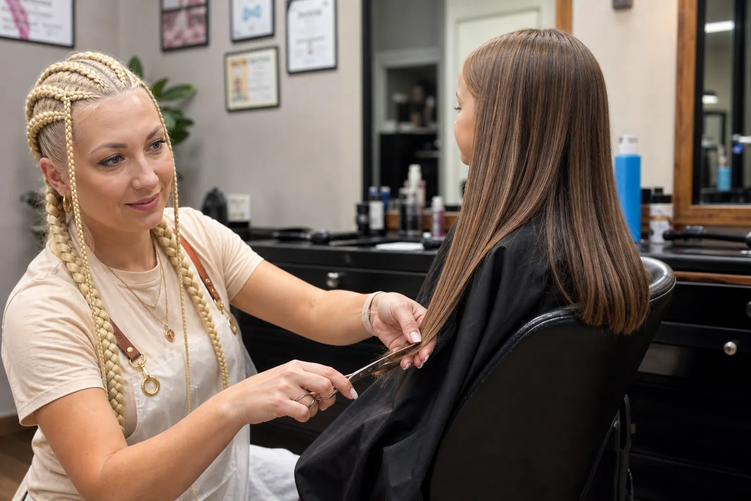 Children's haircut service at Hair Code family salon in Highlands Ranch