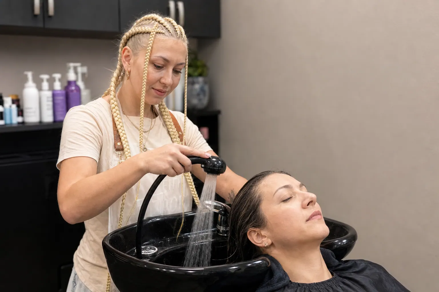 Shampoo treatment service at Hair Code salon in Highlands Ranch, Colorado